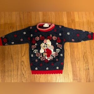 80's Vintage "Justin Charles" Embroidered Teddy Bear Sweater